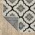 2' X 7' Beige and Black Geometric Stain Resistant Indoor Outdoor Area Rug - Beige, Black