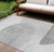 8' X 10' Gray Silver And Ivory Geometric Washable Indoor Outdoor Area Rug - 608219058272