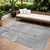 9' X 12' Gray And Silver Abstract Washable Indoor Outdoor Area Rug - Gray, Silver