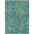 10' X 14' Teal Paisley Washable Non Skid Indoor Outdoor Area Rug