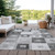 9' X 12' Gray And Charcoal Geometric Washable Indoor Outdoor Area Rug Transitional Style - Gray, Charcoal Color