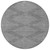 8' Charcoal And Silver Round Geometric Washable Indoor Outdoor Area Rug