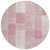 8' Pink Blush And Ivory Round Patchwork Washable Indoor Outdoor Area Rug