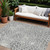 9' X 12' Gray And Ivory Geometric Washable Indoor Outdoor Area Rug Transitional Style - Gray, Ivory Color