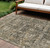 9' X 12' Coffee And Beige Oriental Washable Indoor Outdoor Area Rug