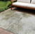 9' X 12' Taupe Beige And Brown Abstract Washable Indoor Outdoor Area Rug - Taupe, Beige, Brown