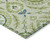 8' Artichoke Green Olive Green And Blue Round Floral Washable Indoor Outdoor Area Rug