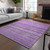 8' X 10' Purple Eggplant And Lilac Striped Washable Indoor Outdoor Area Rug
