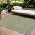 9' X 12' Artichoke Green And Gray Oriental Washable Indoor Outdoor Area Rug