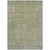 9' X 12' Artichoke Green And Gray Oriental Washable Indoor Outdoor Area Rug