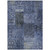 10' X 14' Navy Blue And Charcoal Patchwork Washable Indoor Outdoor Area Rug