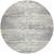 8' Gray And Ivory Round Striped Washable Indoor Outdoor Area Rug