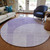 8' Lavender And Purple Round Geometric Washable Indoor Outdoor Area Rug - Lavender, Purple
