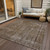 8' X 10' Brown And Beige Medallion Washable Indoor Outdoor Area Rug