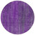 8' Round Purple Round Striped Washable Non Skid Indoor Outdoor Area Rug