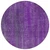 8' Round Purple Round Striped Washable Non Skid Indoor Outdoor Area Rug - Purple