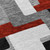 8' X 10' Gray Ivory And Red Geometric Washable Indoor Outdoor Area Rug