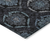 8' Blue Charcoal And Gray Round Medallion Washable Indoor Outdoor Area Rug