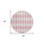 8' Pink And Ivory Round Geometric Washable Indoor Outdoor Area Rug