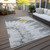 9' X 12' Gray Silver And Charcoal Abstract Washable Indoor Outdoor Area Rug Transitional Style - Gray, Silver, Charcoal Color
