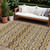 8' X 10' Gold Brown And Beige Moroccan Washable Indoor Outdoor Area Rug
