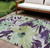 10' X 14' Purple And Lavender Floral Washable Indoor Outdoor Area Rug - 880016395808