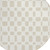 8' Ivory And Brown Round Geometric Washable Indoor Outdoor Area Rug
