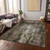 10' X 14' Brown Black And Beige Abstract Washable Indoor Outdoor Area Rug