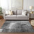 10' X 14' Gray Silver And Charcoal Abstract Washable Indoor Outdoor Area Rug Transitional Style - Gray, Silver, Charcoal Color