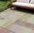 9' X 12' Blush And Mint Green Abstract Washable Indoor Outdoor Area Rug