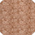 8' Terra Cotta And Copper Round Floral Washable Indoor Outdoor Area Rug