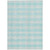 10' X 14' Aqua And Ivory Plaid Washable Indoor Outdoor Area Rug