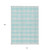 10' X 14' Aqua And Ivory Plaid Washable Indoor Outdoor Area Rug