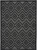 4' X 6' Charcoal Black Argyle Indoor Outdoor Area Rug - 606114458722