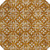 8' Copper And Beige Round Floral Washable Indoor Outdoor Area Rug - 608219306465