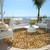 8' Copper And Beige Round Floral Washable Indoor Outdoor Area Rug Transitional Style - Copper, Beige Color