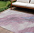 9' X 12' Mauve And Pink Abstract Washable Indoor Outdoor Area Rug