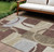 8' X 10' Brown And Ivory Geometric Washable Indoor Outdoor Area Rug Modern Style - Brown, Ivory Color