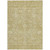 9' X 12' Tan And Beige Floral Washable Indoor Outdoor Area Rug