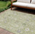 10' X 14' Artichoke Green Gray And Ivory Oriental Washable Indoor Outdoor Area Rug