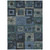 8' X 10' Blue Gray And Charcoal Geometric Washable Indoor Outdoor Area Rug