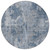8' Round Blue Round Abstract Washable Non Skid Indoor Outdoor Area Rug - 608219061845