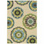 9' x 13' Ivory Indigo and Lime Medallion Disc Indoor Outdoor Area Rug - 4512822764498