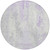 8' Lavender And Ivory Round Abstract Washable Indoor Outdoor Area Rug - Lavender, Ivory