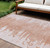 10' X 14' Terra Cotta Salmon And Copper Abstract Washable Indoor Outdoor Area Rug