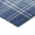10' X 14' Navy Blue Black And Ivory Plaid Washable Indoor Outdoor Area Rug