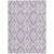 9' X 12' Lavender And Ivory Trellis Washable Indoor Outdoor Area Rug
