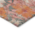 9' X 12' Blush Pink And Orange Floral Washable Indoor Outdoor Area Rug
