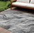 10' X 14' Gray Charcoal And Ivory Abstract Washable Indoor Outdoor Area Rug