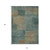 10' X 14' Teal Blue Brown And Taupe Abstract Washable Indoor Outdoor Area Rug